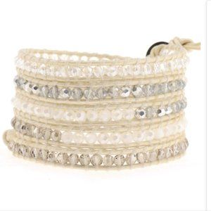 The Silver Dorado on Ivory five wrap bracelet